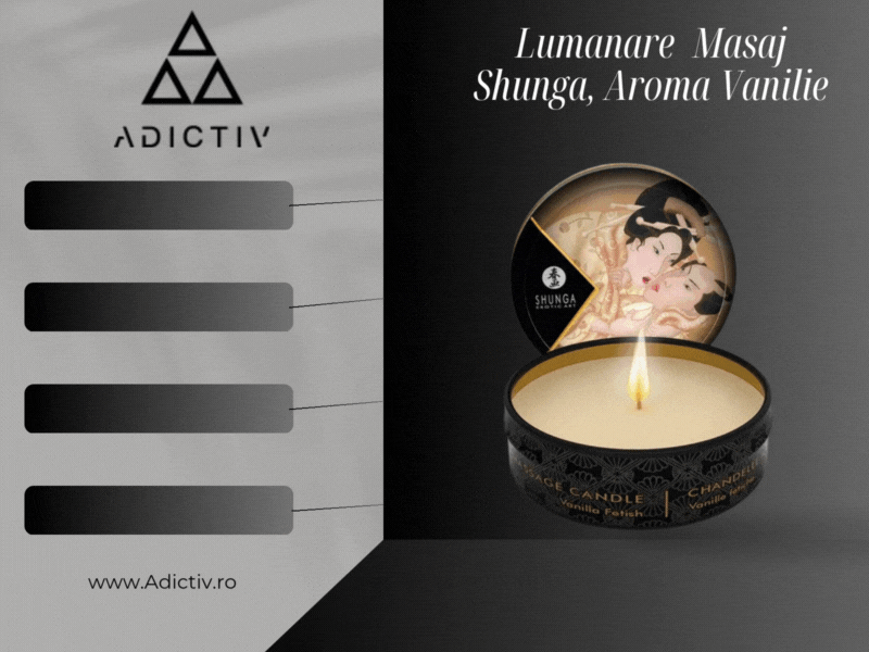 Lumanare pentru Masaj Shunga cu Aroma de Vanilie, Ulei Cald pentru Masaj Senzual, 30 ml [1]