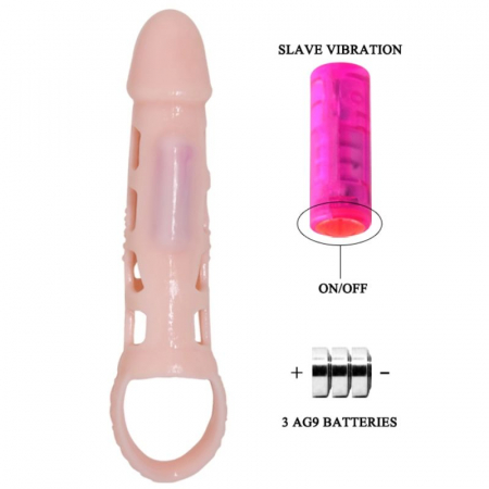 Manson Extensor pentru Penis cu Vibratie si Strap pentru Testicule - Pretty Love [5]