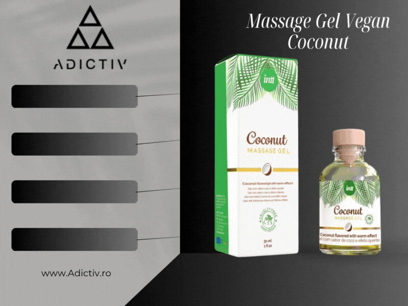 Massage Gel Vegan Coconut by INTT, gel de masaj vegan cu aroma si gust de cocos, 30 ml [1]