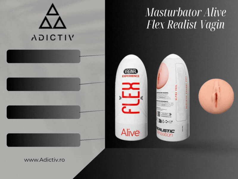 Masturbator Alive Flex Realist Vagin, Marime M, 16 cm, din TPE [1]