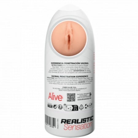 Masturbator Alive Flex Realist Vagin, Marime M, 16 cm, din TPE [3]