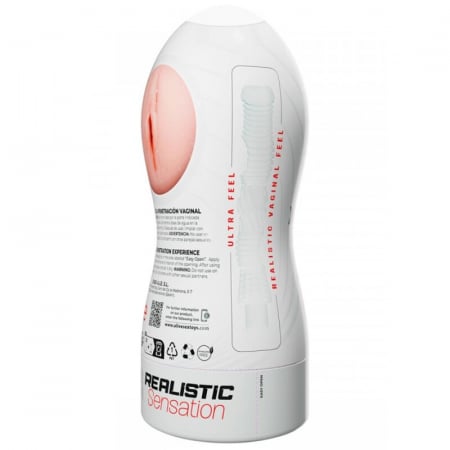 Masturbator Alive Flex Realist Vagin, Marime L, 19 x 7,8 cm, din TPE [3]