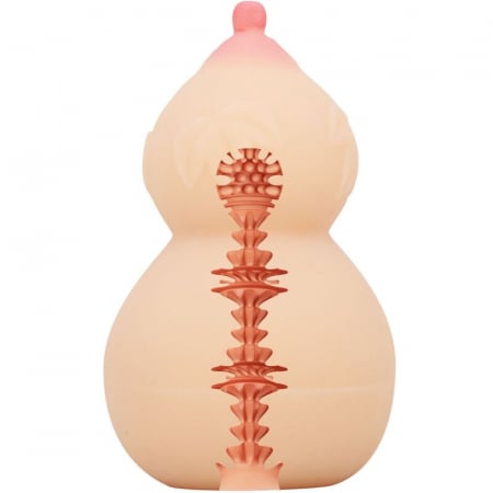 Masturbator Crazy Bull Calabash, în Forma de San, 15 cm, din TPR, Culoare Natur [4]