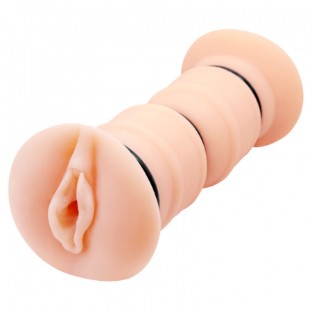 Masturbatoare - Masturbator Crazy Bull Emma Dublu Vagin Realist cu Vibratii si Material Asemanator Pielii, Stimulare Intensa