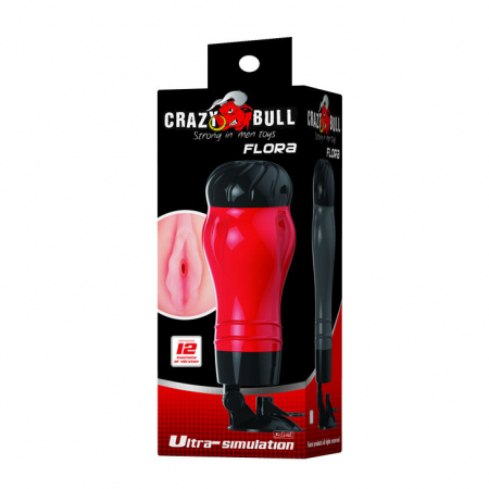 Masturbator Realist Crazy Bull Flora, 12 Moduri de Vibratii, Ventuza Puternica, 28,3 cm [9]