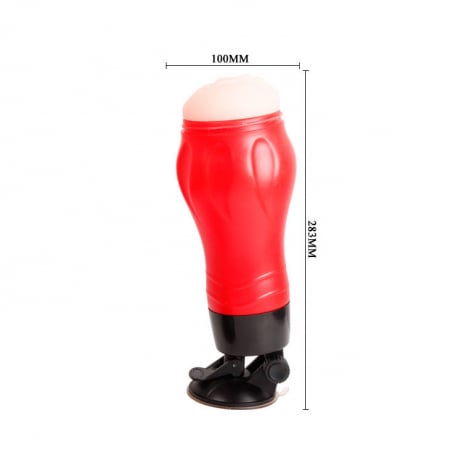 Masturbator Realist Crazy Bull Flora, 12 Moduri de Vibratii, Ventuza Puternica, 28,3 cm [6]