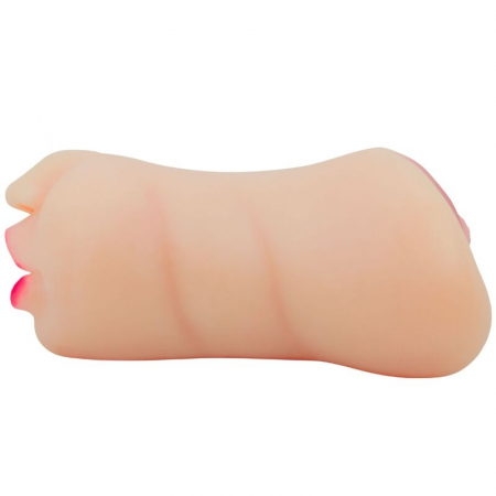Masturbator Crazy Bull Zoey, Dublu, cu Vagin și Gura, 17 cm, din TPR, Culoare Natur [5]