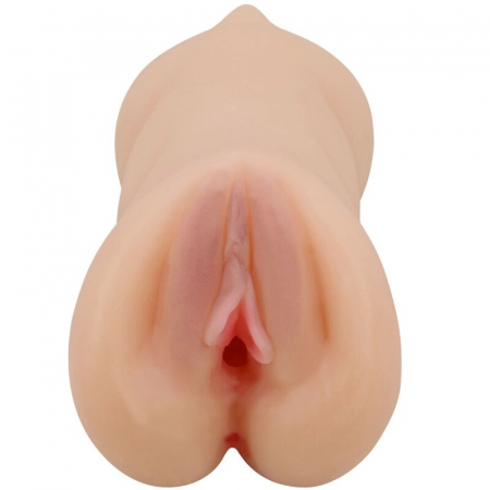 Masturbator Crazy Bull Zoey, Dublu, cu Vagin și Gura, 17 cm, din TPR, Culoare Natur [4]