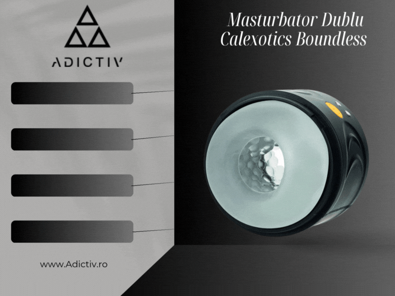 Masturbator Dublu Calexotics Boundless Dual Motor, cu 10 Functii de Vibratii, USB Reincarcabil [1]