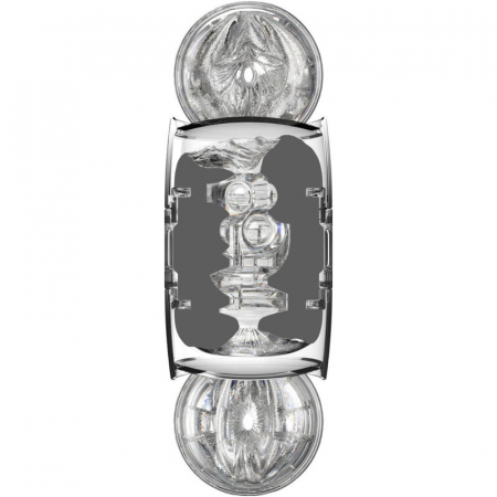 Masturbator Dublu Fleshlight Quickshot Autumn Falls, cu Vagin si Anus, Transparent [5]