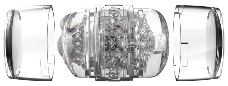 Masturbator Dublu Fleshlight Quickshot Stoya, Vagin și Anus, Transparent [7]