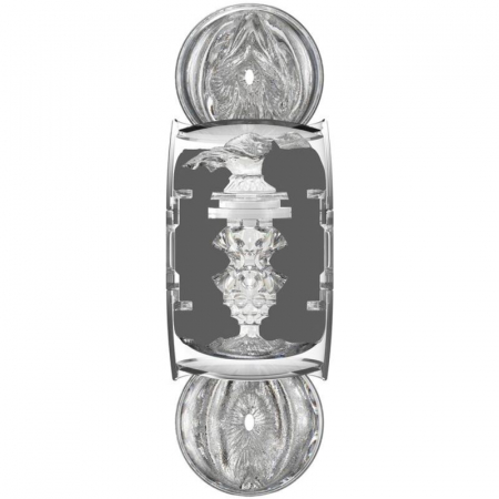Masturbator Dublu Fleshlight Quickshot Stoya, Vagin și Anus, Transparent [5]