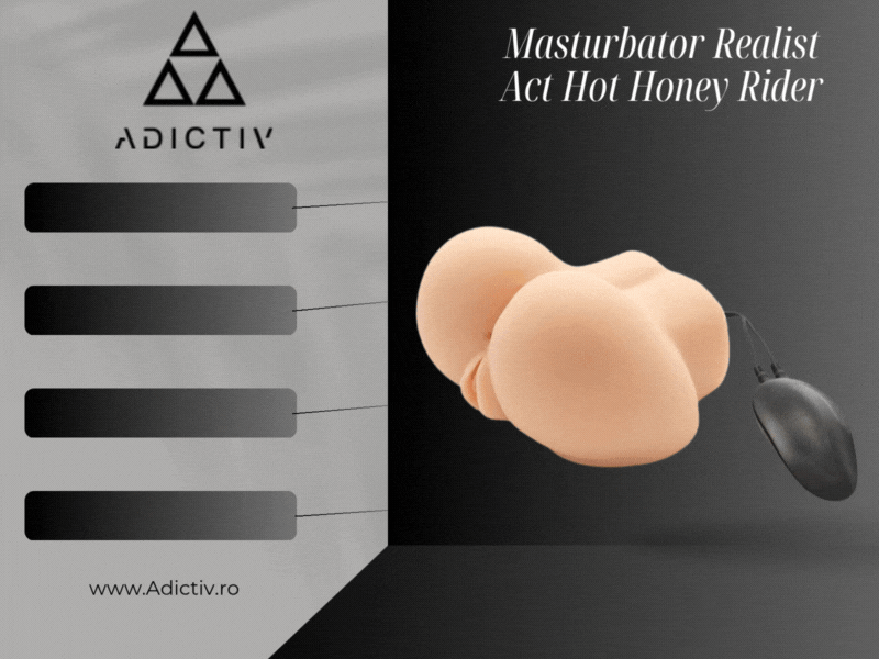 Masturbator Realist Act Hot Honey Rider Vagin si Anus cu Vibratii – Placere Intensa, Dimensiuni 16.5x15x10.5 cm [1]