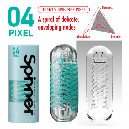 Masturbator TENGA SPINNER 04 PIXEL - Stimulare Spiralata Unica cu Noduri Delicate [4]