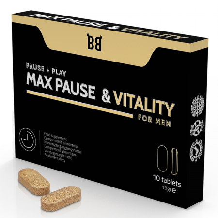 Capsule si suplimente - Capsule Black Bull Max Pause & Vitality – Supliment Natural pentru Prelungirea Placerii Masculine 10 buc