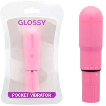Vibratoare clasice - Mini Vibrator Glossy  Pocket Roz