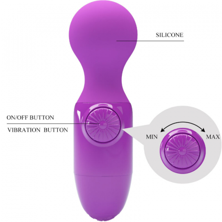 Mini Vibrator Wonder Stick - Pretty Love, cu Vibratii Puternice si Design Compact, Mov [7]