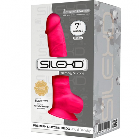Dildo  Silexd Realist Roz cu Textura Avansata, Model 1 7” si Tehnologie SilexD, 17.5 cm [3]