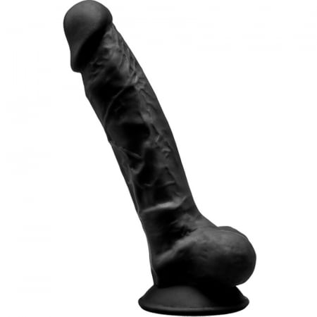 Dildouri - Dildo Silexd Realist Negru cu Textura Avansata, Model 1 7” – si Tehnologie SilexD, 17.5 cm