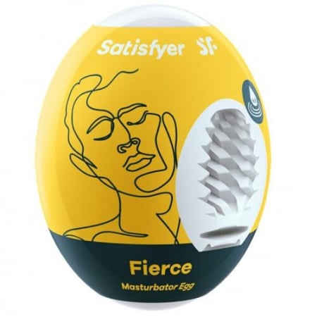 Jucarii sexuale - Ou Masturbator Satisfyer EGGCITED Fierce – Material Hydro-Active, Ultra-Flexibil si Texturat