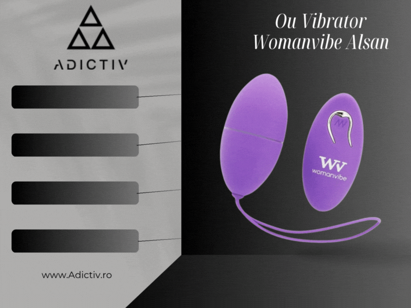 Ou Vibrator Womanvibe Alsan cu Telecomanda Silicon Lila [1]