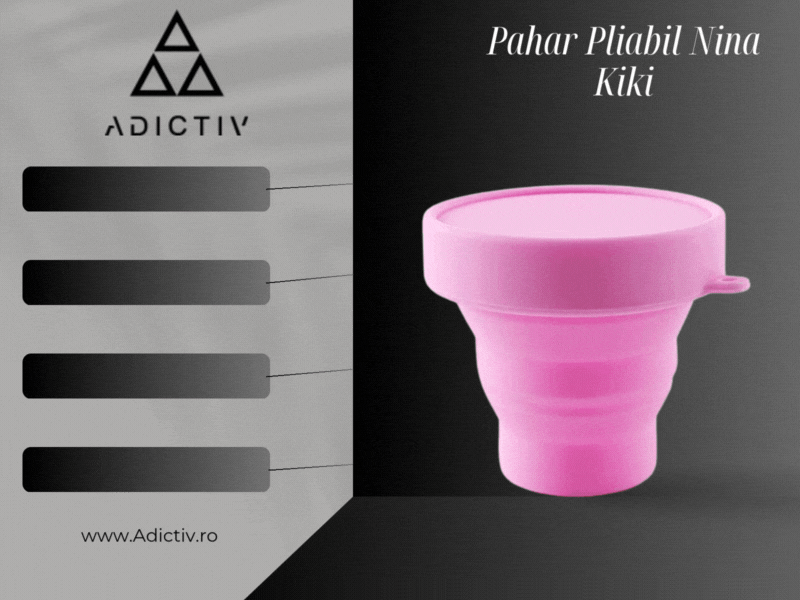 Pahar Pliabil Nina Kiki pentru Sterilizarea Cupei Menstruale 8.6 cm [1]