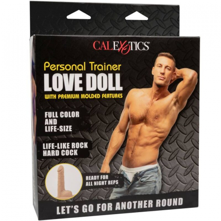 Papusi gonflabile - Papusa gonflabila Personal Trainer Love Doll de la CalExotics, din PVC, cu design realist si dong texturat