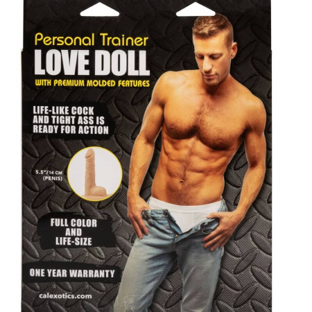 Papusa gonflabila Personal Trainer Love Doll de la CalExotics, din PVC, cu design realist si dong texturat [3]