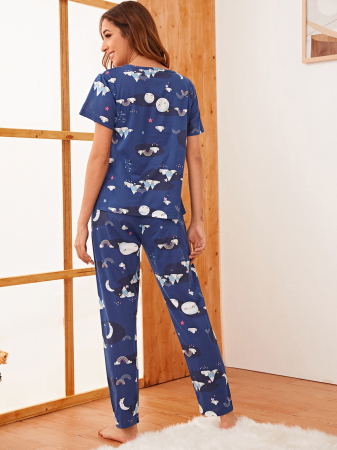 Pijama dama bumbac Moon ADCP0023 Adictiv [2]