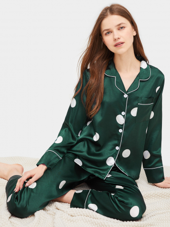 Pijama dama satin Zeleno ADCP0002 Adictiv