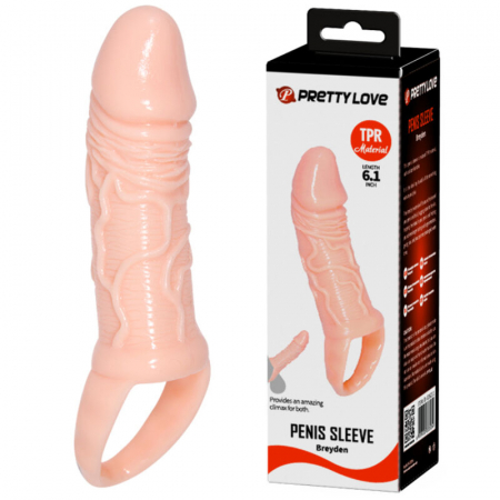 Prelungitoare penis - Prelungitor Extensibil pentru Penis si Testicule Pretty Love – Lungime, Grosime si Textura Adaugata