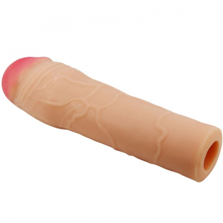 Prelungitor Penis Pretty Love Chane, Natural, 18 cm, cu 5 cm Extensie, Material TPR [2]