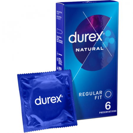 Prezervative - Prezervative Durex Natural Regular Fit Clasic, 54 mm, 6 Bucati – Confort si Protectie