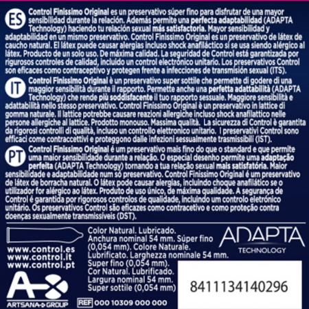 Prezervative Control Finissimo Extra Fine – Sensibilitate Maxima si Protectie Sigura, 3 buc, 54 mm [2]