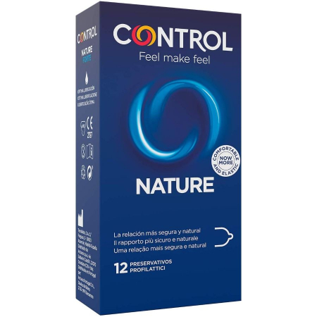 Prezervative - Prezervative Control Natural 54 mm, 12 Bucati, Latex Transparent, Lubrifiate, Testate Dermatologic