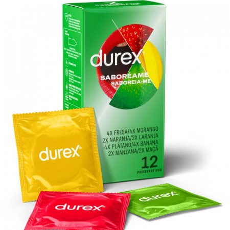 Prezervative - Prezervative Durex Saboreame cu Arome Fructate,53 mm, pentru Distractie Extra 12 buc