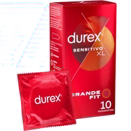 Prezervative - Prezervative Durex Sensitivo XL - Extra Fine, Lubrifiate, 56 mm, 10 Buc - Confort si Protectie Optime