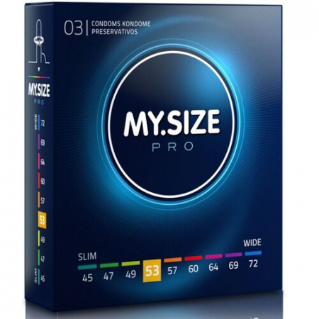 Prezervative - Prezervative My Size PRO Personalizate, Diametru 53 mm, 3 Bucati