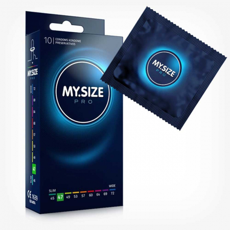 Prezervative My Size Pro, Subtiri, din Latex Natural, 47 mm, 10 bucati [2]