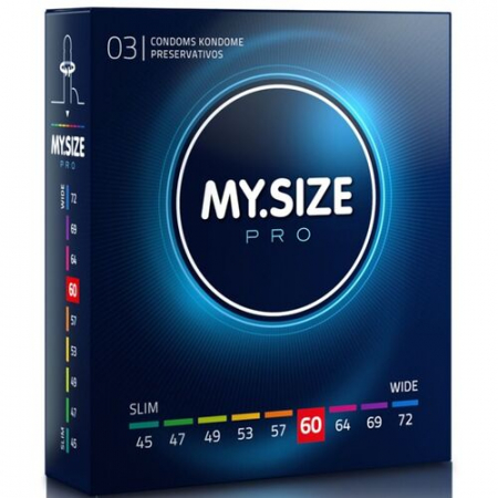 Prezervative - Prezervative My Size Pro 60 mm, 3 bucati, Protectie Personalizata si Ultra-Sensibilitate