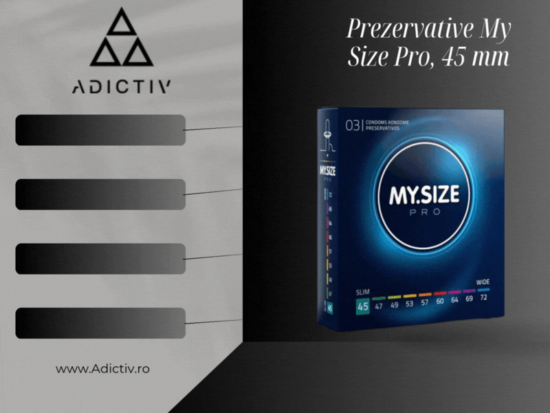 Prezervative My Size Pro, subtiri, 45 mm, 3 bucati [1]