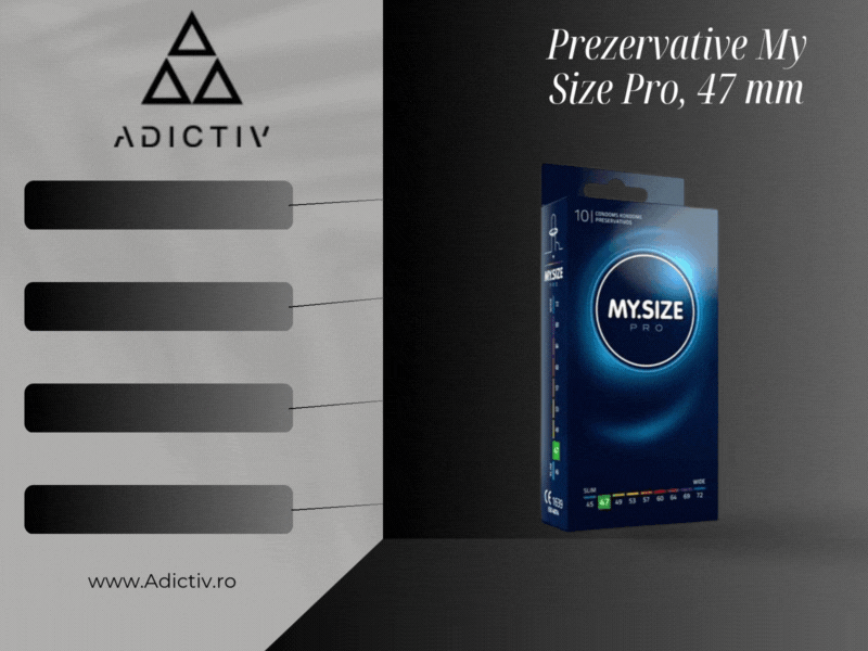 Prezervative My Size Pro, Subtiri, din Latex Natural, 47 mm, 10 bucati [1]