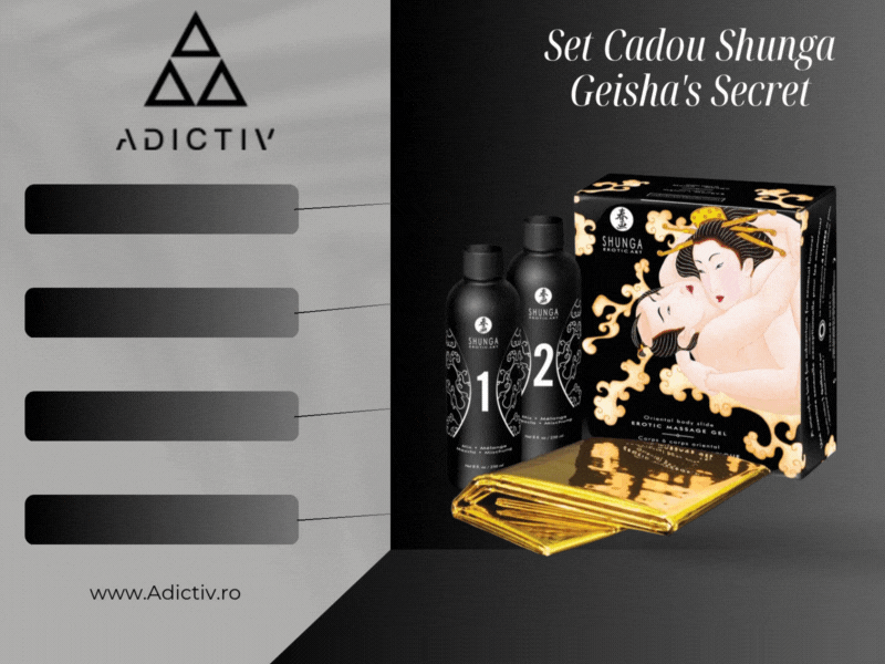 Set Cadou Shunga Geisha's Secret Gel de Corp cu Efect Afrodisiac Aroma Mango Pepene 2 x 250 ml [1]