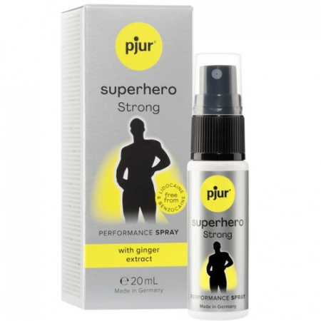 Intarzierea ejacularii - Spray Pjur Superhero Strong, 20 ml, pentru Prelungirea Placerii Masculine cu Efect Natural