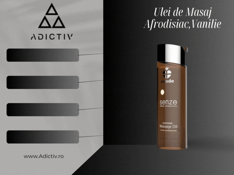 Ulei de Masaj Afrodisiac, Vegan, Aroma Vanilie și Lemn de Santal, 75 ml, Euphoria, Swede [1]