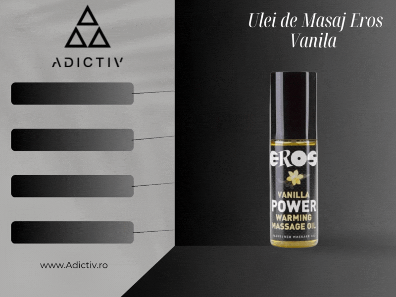 Ulei de Masaj Eros Vanila Power Warming 100 ml, Efect de Incalzire si Aroma Delicioasa de Vanilie [1]