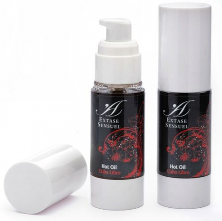 Geluri si creme pentru stimularea clitorisului - Ulei de Masaj Extase Sensual Hot Oil Cuba Libre 30 ml