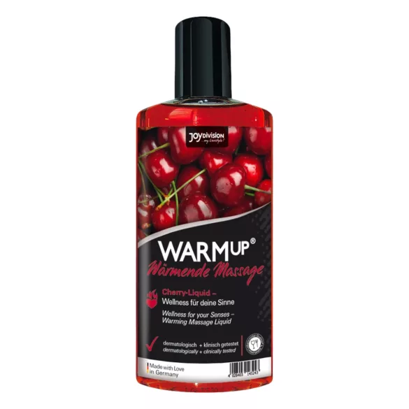 Masaj erotic - Ulei de Masaj Joydivision Warmup cu Efect de Incalzire – Aroma Cirese, 150 ml
