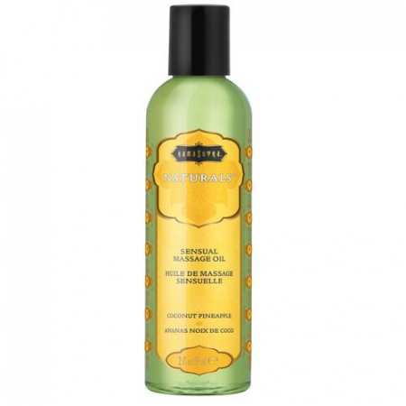 Masaj erotic - Ulei de Masaj Kamasutra  Naturals Cocos si Ananas, Hipoalergenic, 59 ml
