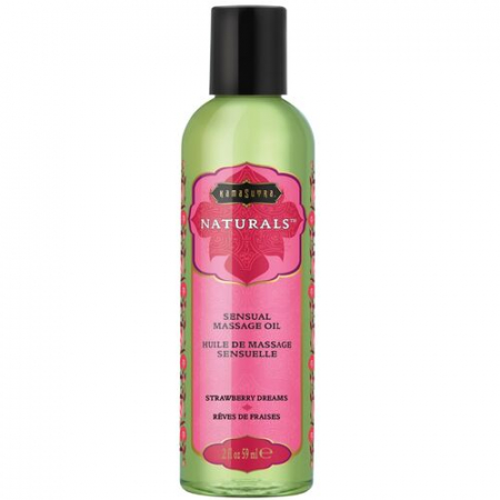 Masaj erotic - Ulei de Masaj Kamasutra Naturals Strawberry Dreams, Capsuni Dulci, Hipoalergenic, 59 ml